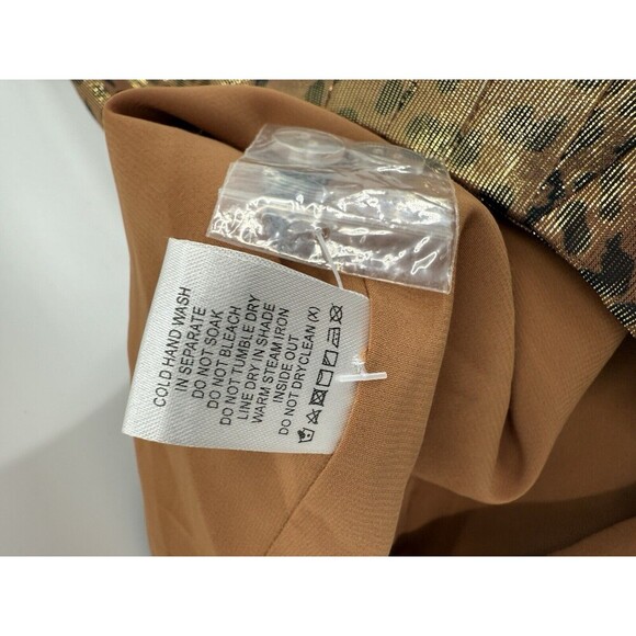 NWT L’Academie The Lara Pant Metallic Leopard Print Women Size XXSmall (23X29.5) - Picture 11 of 11